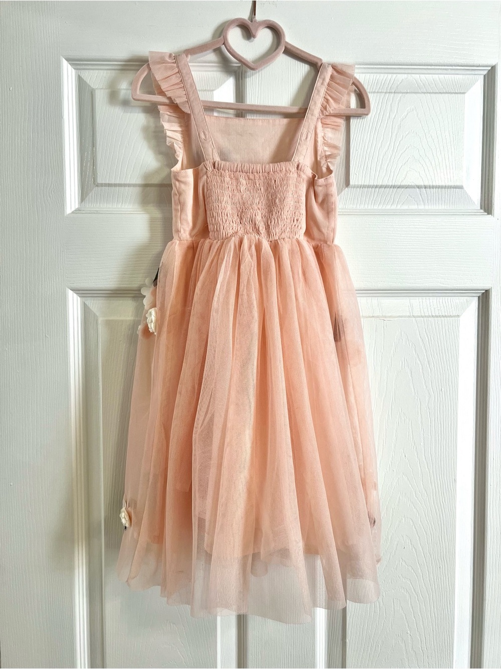Mini Boden Kids’ Ladybug & Bee Appliqué Tulle Dress - Picture 3 of 7